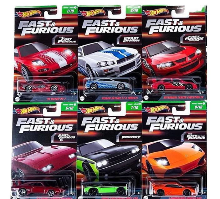 Hot Wheels Fast & Furious Basic Series 2023 – Themed Set of 10