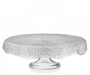 Diamante Footed Cakestand Scalloped 33cm